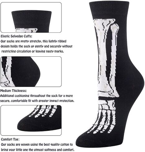 Halloween Gifts Ideas for Kids - Halloween Socks Spooky Gifts for Boys Girls, Skeleton Socks for Kids 4-6 Years in Saudi Arabia