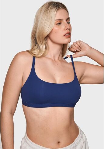 Women's Inbarely Soft Racerback Bralette - Wireless Full Coverage Unlined Sports Bra in Kuwait