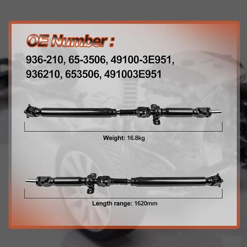 Rear Complete Drive Shaft Prop Shaft Driveshaft Assembly [RWD] Compatible with Kia Sorento Base EX LX 2007-2008 Sport Utility, Replace OE 49100-3E951, 936-210, 65-3506, 54100268 in Saudi Arabia