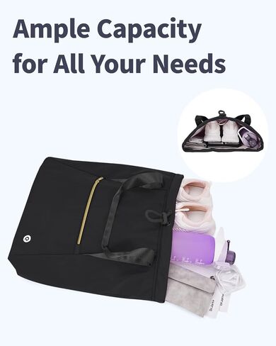 Drawstring Backpack String Bag for Women Men Water Resistant Drawstring Bags Gym Sack with Two Zipper Pockets Sports Gym Bag (Black) in Saudi Arabia