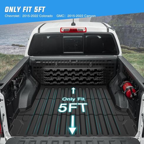Nilight Truck Bed Mat for 2015 2016 2017 2018 2019 2020 2021 2022 Chevy Chevrolet Colorado/GMC Canyon 5FT Bed,All Weather TPE Pickup Bed Liner Cargo Mat,revent Slipping or Damage to Truck Bed. in Saudi Arabia
