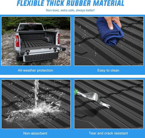 Nilight Truck Bed Mat for 2015 2016 2017 2018 2019 2020 2021 2022 Chevy Chevrolet Colorado/GMC Canyon 5FT Bed,All Weather TPE Pickup Bed Liner Cargo Mat,revent Slipping or Damage to Truck Bed. in Saudi Arabia