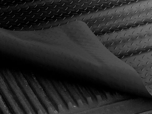 Armordillo USA 8706404 Diamond Plate Rubber Truck Bed Mat - Black Fits 2007-2018 Chevy Silverado/GMC Sierra 1500 2500 3500 8 Feet (96") Long Bed in Kuwait