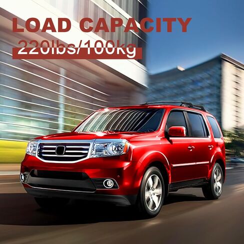 قضبان متقاطعة لرف السقف بوزن 220 رطل متوافقة مع Honda Pilot 2009-2015 (مع قضبان مرتفعة)، شريط من الألومنيوم عالي التحمل قابل للقفل ومضاد للسرقة ومفتاح قفل معدني أسود غير لامع مطلي بمسحوق غير قابل للتآكل in Saudi Arabia