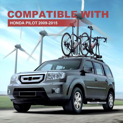 قضبان متقاطعة لرف السقف بوزن 220 رطل متوافقة مع Honda Pilot 2009-2015 (مع قضبان مرتفعة)، شريط من الألومنيوم عالي التحمل قابل للقفل ومضاد للسرقة ومفتاح قفل معدني أسود غير لامع مطلي بمسحوق غير قابل للتآكل in Saudi Arabia