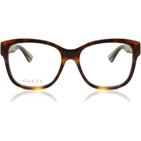 Gucci Square Eyeglasses GG0038ON 002 Havana/Red/Green 54mm 38