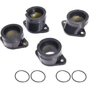 labwork 4 Pack Carburetor Adapter Intake Boot Holder Replacement for Kawasaki ZR750 Zephyr ZR-7S Replace 16065-1256 16065-1257 16065-1258 16065-1259