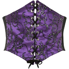 Daisy corsets Womens Purple Embroidered Corset Belt Cincher