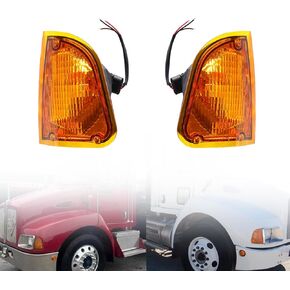 LAFORMO Pair(2) Amber Turn Signal Lights Compatible With 1986-2008 KW Kenworth K300 T300 T330 T600 ;Replacement For K256-509 P54-1038 K256-509R P54-1038R