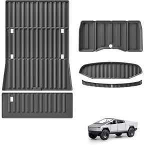 5Pcs Set of Front and Rear Trunk Mats for Tesla Cybertruck 2024 2025 Accessories Pickup Truck Bed Mat Tailgate Mat Front Cargo Mat Protective Pads