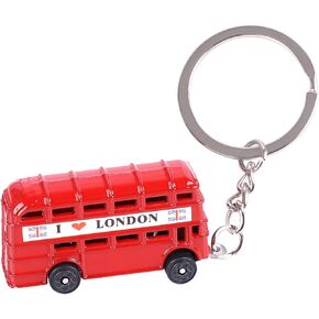 London Bus Keychain - 3D Double-Decker Bus Car Key Chains,British Landmark Die-cast Keyrings,Decor Accessories for Bag Handbag Wallet,Gift for Men Women (London Bus)