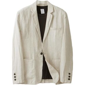 IDEALSANXUN Mens Linen Blazer Casual One Button Lightweight Suit Jackets Sports Coat