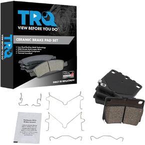 TRQ Rear Ceramic Brake Pads Compatible with 1997-2004 Mitsubishi Montero Sport