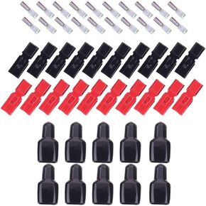 Powerpole Quick Connect Battery Connectors - 10 Pair Quick Disconnect 30A 600V Power Connector Battery Plug+terminals Red Black