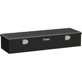 UWS EC20093 58-Inch Matte Black Heavy-Wall Aluminum 5th Wheel Truck Bed Tool Box, RigidCore Lid