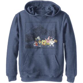Nickelodeon Kids' Spongebob Squarepants Japanese Waves Youth Pullover Hoodie