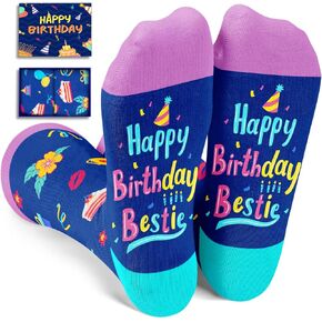 HAPPYPOP Bestie Gifts Ideas Socks for Women - Bestie Bestfriend Gifts, Bff Gifts Female Friends Sister Gifts Friend Birthday Socks