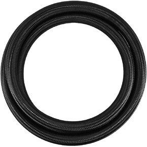 16AN Hose Fuel line CPE Rubber Oil Cooling Line Black 5Ft Nylon Braided (Not for E85, E10, Methanol Fuel) (16AN)