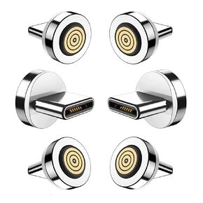 Magnetic Charging Tips 7pin Series USB-C Tips 6Pack,Magnetic Type-C Tips,Just 3.0A&7Pin Data Charger Tips Without USB Cable