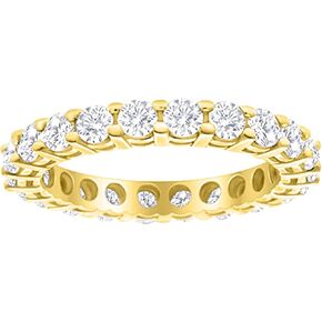 1 Carat (ctw) 14K White Gold Round LAB GROWN Diamond Ladies Eternity Wedding Anniversary Stackable Ring Band Ultra Premium Collection (E-F Color VS2-SI1 Clarity)
