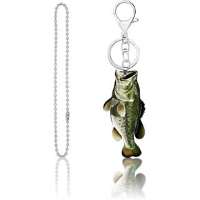 Fisherman Fishing Big Bass Creative 2d Flat Keychain Mother'S Day Gift Father's Day Gift