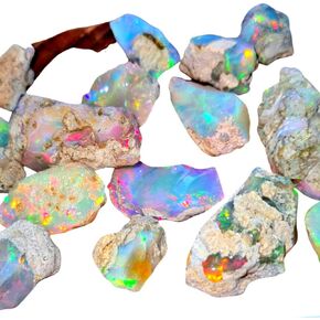 5 Pcs Of Big Size Ethiopian Opals Raw Rough 15-20Mm Big Sizes | Large Sizes of Uncut Opals