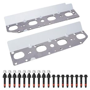 Exhaust Manifold Gasket Kit with Studs Bolts Nuts Compatible with Ram 1500 2500, Dodge Charger, Challenger, Jeep, 300C 2009-2020 5.7L V8 Engines Replace# MS97083 03309 (Left & Right)