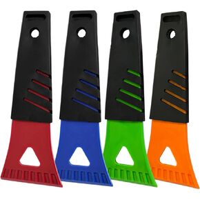 4PCS Ice Scraper for Car Windshield, Scratch Free Plastic Frost Removal Tool with Handle, Color Automotive Window Shovel to Remove Snow, Winter Car Accessories for SUV Truck