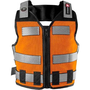 Diamondback Hi-Viz 701Blaze Orange Tool Vest - Safety Tool Vest for Carpenters, Roofers & Electricians (Medium/Large)