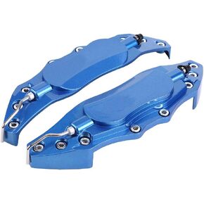 Majatou Brake Caliper Cover, Car Brake Caliper Cover, 2Pcs Car Aluminum Brake Caliper Protector Cover for Wheel Hub 16in-17in Medium (Blue)