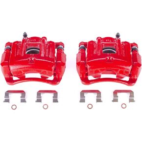 Power Stop Front S6462S Pair of High-Temp Red Powder Coated Calipers