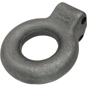 A.A Raw Steel Pintle Hitch Lunette Eye Ring - 14,000 lbs, 3 inch ID - for Channel Bracket Mount Trailer, Lunette-Ring-14000