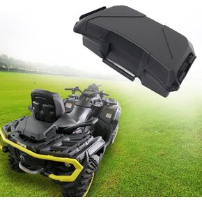 ATV Storage Cargo Box Compatible with Can Am Outlander, 2 Gal Storage Box Rear Seat Compatible with Can-Am Outlander L MAX 6X6 Accessories Replace 708200408(1PC,Black)