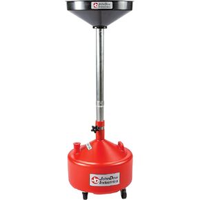 JohnDow Industries JDI-8DCP 8 Gallon Poly Portable Economy Oil Lift Drain, JDI-8DCP for Changing Oil, Adjustable Height 48 in. to 67 in, with Wheels for Easy maneuverability Around The Shop.