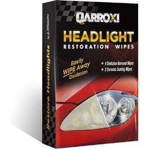 Headlight Restorer Kits,Fast-2 Step Process Headlight Restoration Kits for removing The moderate yellowing, haziness, and oxidation in easy steps by hand