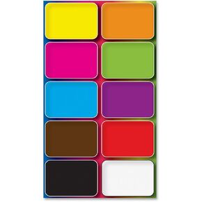 ASHLEY PRODUCTIONS Ashley, ASH78003, Colors Design Mini Whiteboard Eraser, 10 / Pack, Multicolor