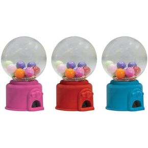 Raymond Geddes Mini Gumball Machine with Eraser Base (18 Pieces) - Cute Erasers with Plastic Globe and Gumballs - Fun School Supplies