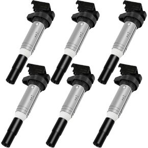 SCITOO Coil Pack Set of 6 Ignition Coil Compatible for BMW 325i 325Ci 328i 330Ci 335i 525i 528i 530i 535i 545i X3 X5 M5 M6 Z4 for Mini Cooper 2003-2016 Fit for 0221504470 0221504470 12137594937 UF592