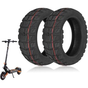 80/65-6.5 Off-Road Tire 10 inch Tubeless Tire for Gotrax Atlas/Kugoo G2 Max/M4 Pro/Nanrobot D4+ D5+ D6+ N6/Ninebot P100S P65/Joyor S5 Electric Scooter, 255x80 Tire, Shockproof (2 Pcs)