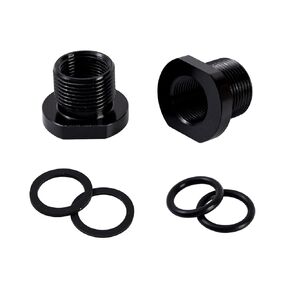 2 Pack 1/2 * 28 ID to 5/8 * 24 OD Thread Adapters with Crush Washers, Aluminium Alloy Replacement Kit