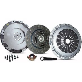 Clutch Conversion Kit Flywheel (05-058SMF) |Compatible with Tiburon Gt Se Limited Coupe 2003-2008 2.7L V6 GAS DOHC | Heavy-Duty Premium Pressure Plate, HD Full Woven Organic Clutch Disc