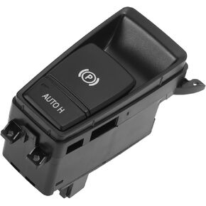 Motoforti Parking Brake Control Switch Button,for BMW X5 2007-2013,Plastic, Metal,Black