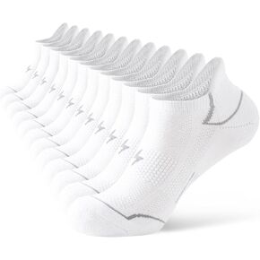 Ankle Socks for Women 6-8 8-10 Running Socks Breathable Anti-Blister Cotton 6 Pairs Sports Cushioned Socks