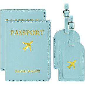 مجموعتان من حامل جواز السفر ومجموعة بطاقات الأمتعة، بطاقات سفر من جلد البولي يوريثان للأمتعة، حامل جواز السفر للسفر في العمل in Kuwait