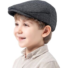 Jastore Kids Tweed Flat Cap Boys Newsboy Cap Toddler Pageboy Caps