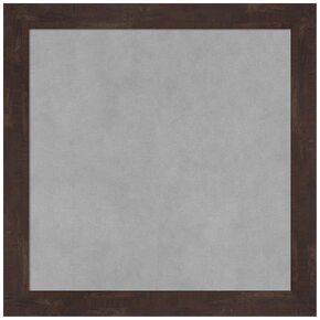 Amanti Art Framed Magnetic Board (19 x 19) Fresco Dark Walnut Magnet Board, Small Magnetic Bulletin Board for Office Decor, Mudroom, Kitchen or Organization Drop Zone from WI, USA