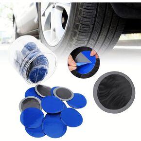80PCS 58mm Natural Rubber Tire Repair Cold Patch Tube Patches, Round Tubeless Fast Repair Tools