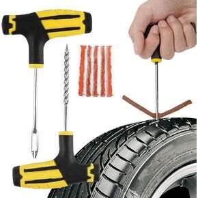 مجموعة سدادات إطارات Airmoto - طقم إصلاح الإطارات العالمي مع مقابس للإطارات بدون أنابيب - طقم تصحيح الإطارات لإصلاح الثقوب وتوصيل الشقق في السيارة والدراجة النارية والدراجة والشاحنات والمركبات الترفيهية والمزيد - ملحقات السيارة in Kuwait