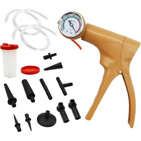 Brake Bleeder Kit, 15PCS Brake Bleeder Hand Vacuum Pump Kit One Men Automotive Brake Fluid Bleeder Kit for Fuel,Transmission,Ignition and Emissions Systems