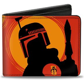 Buckle-Down Men's Bifold Wallet, Star Wars The Book of Boba Fett, 4.0" x 3.5"